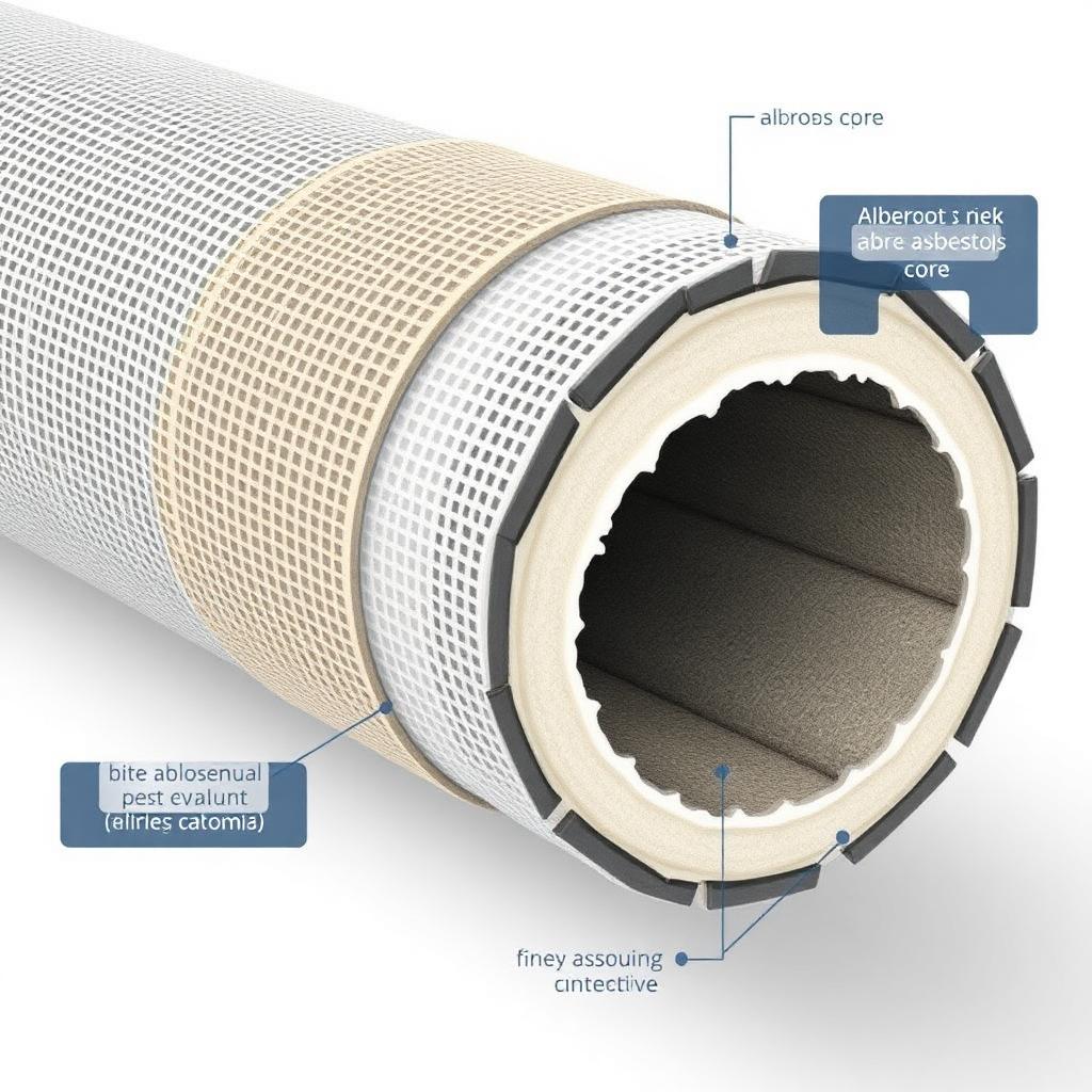 Illustration of Asbestos thermal pipe lagging